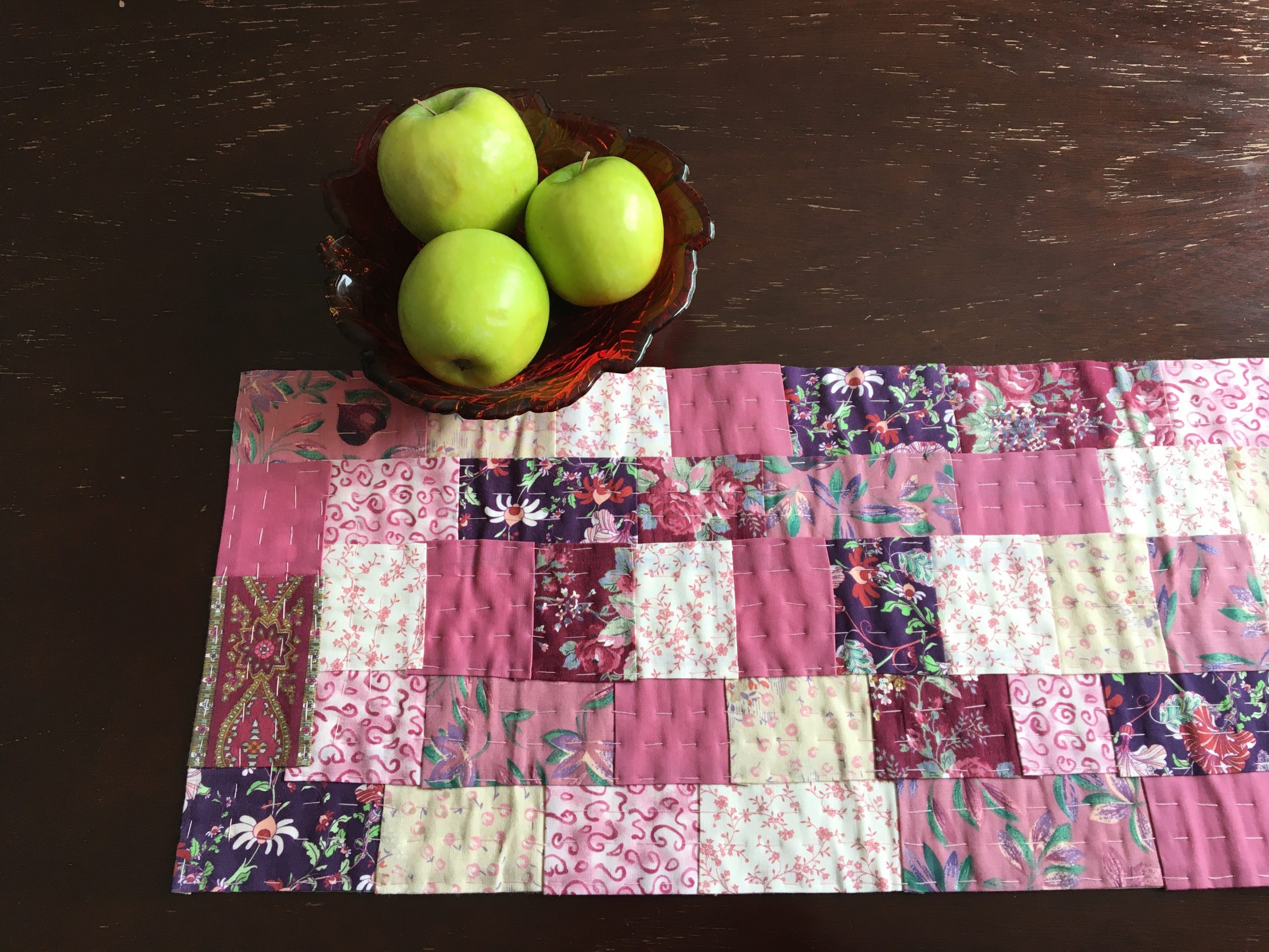 pink kawandi table runner