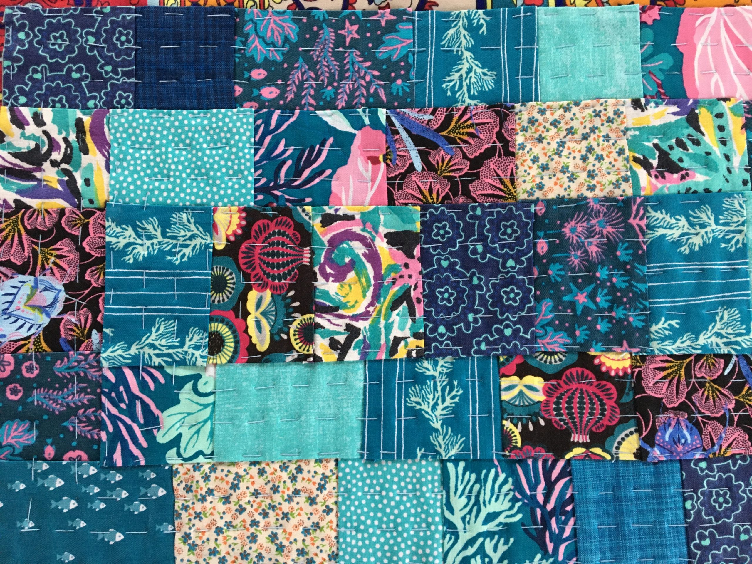 Teal Kawandi table runner